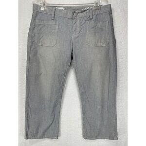 Gap 1969 Women's size 29 / 8 Summer Weight Crop Jeans Micro Stripe Blue